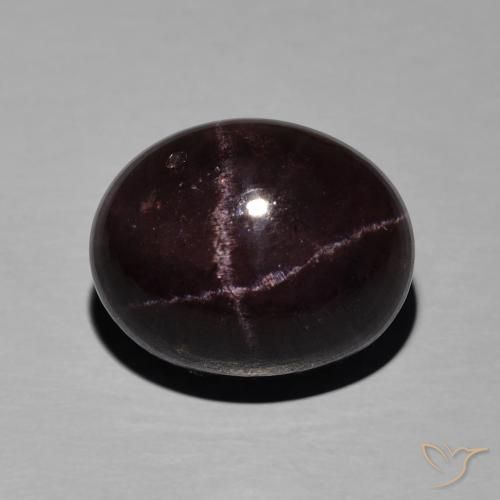 14.23ct Natural vermelho mogno Granada Estrela, oval, Opaco