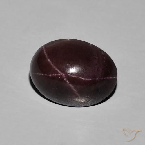 Granada Estrela Vermelho escuro Natural 8.83ct, oval, Opaco