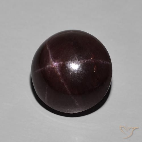 Granada Estrela Vermelho escuro Natural 10.78ct, oval, Opaco