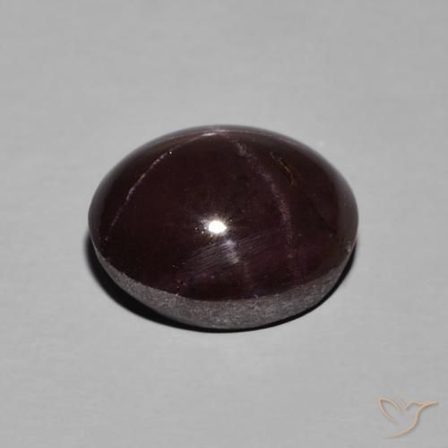 Granada estrela vermelho natural 6,52ct, corte oval, opaco