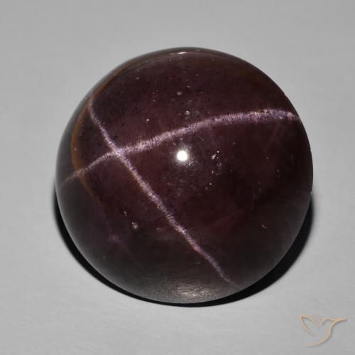 Granada Estrela Vermelho escuro Natural 86.18ct, Redondo, Opaco