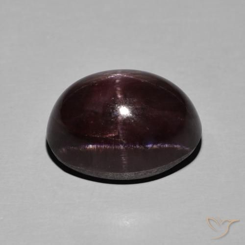 Granada estrela vermelho natural 17,64ct, corte oval, opaco