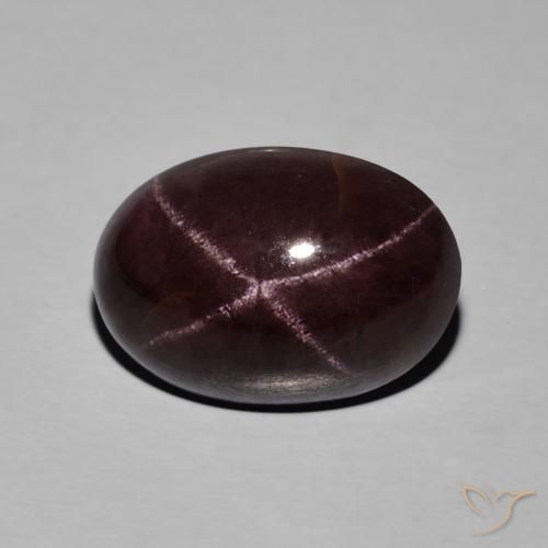 Granada estrela vermelho natural 13,88ct, corte oval, opaco