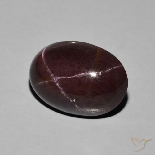 Granada estrela vermelho natural 13,88ct, corte oval, opaco