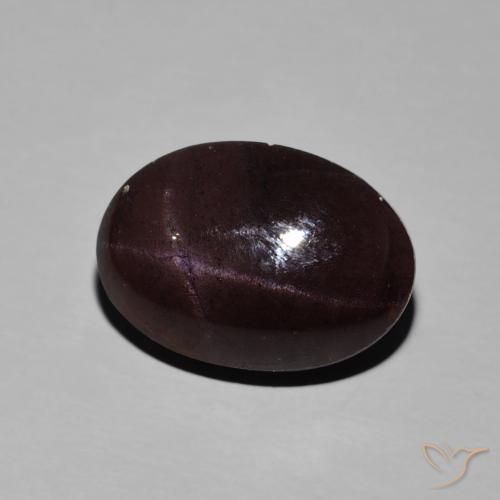 Granada Estrela Vermelho escuro Natural 14.01ct, oval, Opaco