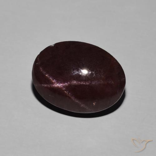 Granada Estrela Vermelho escuro Natural 8.91ct, oval, Opaco