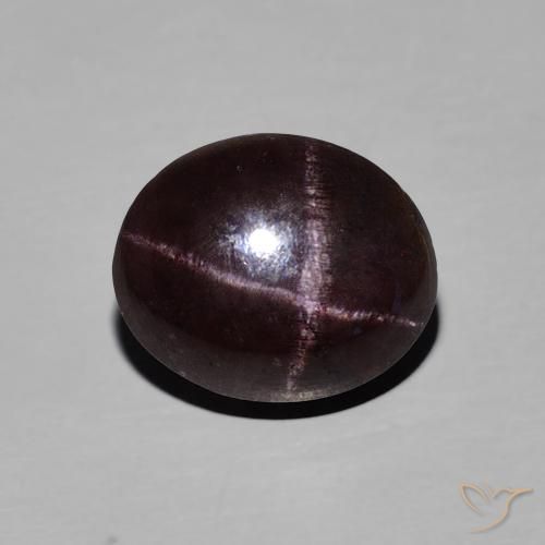 5.73ct Natural vermelho mogno Granada Estrela, oval, Opaco