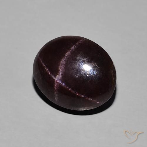 Granada Estrela vermelho mogno Natural 5.73ct, oval, Opaco