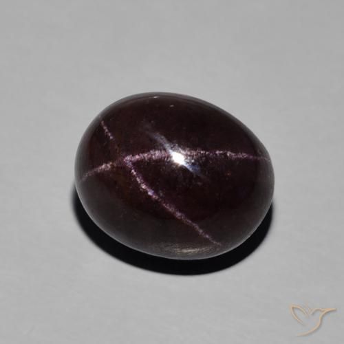Granada Estrela vermelho mogno Natural 8.85ct, oval, Opaco
