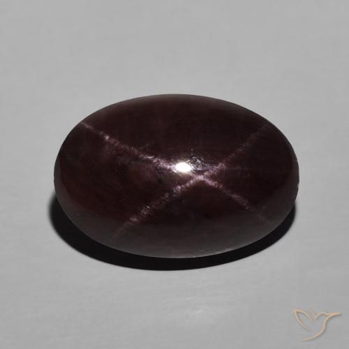 10.62ct Natural vermelho mogno Granada Estrela, oval, Opaco