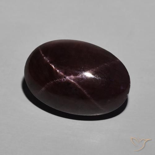 Granada Estrela vermelho mogno Natural 10.62ct, oval, Opaco