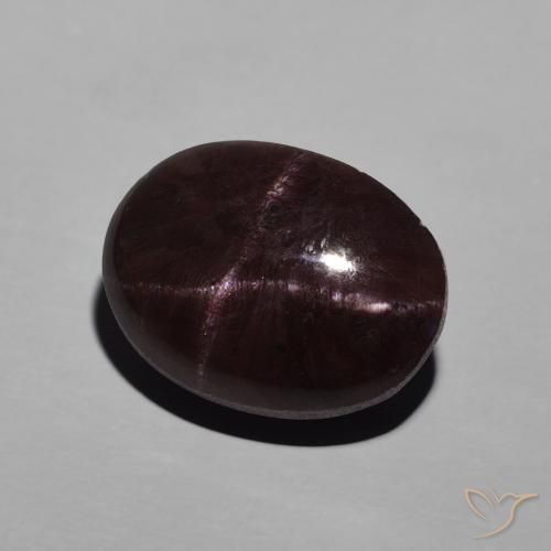 Granada Estrela Vermelho escuro Natural 9.06ct, oval, Opaco