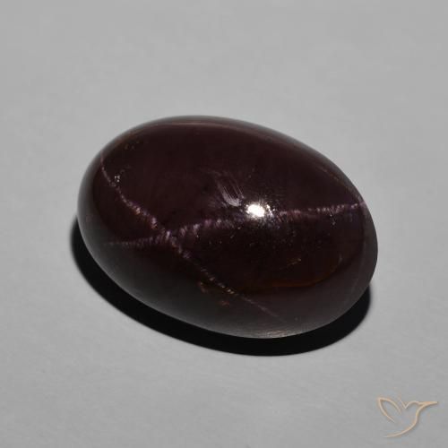 Granada Estrela vermelho mogno Natural 26.72ct, oval, Opaco