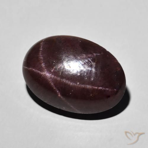 Granada Estrela Vermelho escuro Natural 15.62ct, oval, Opaco