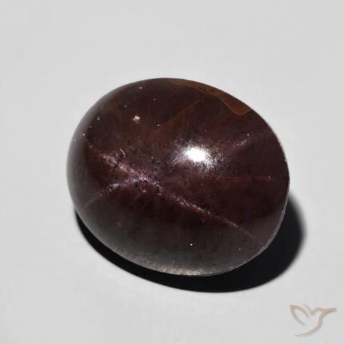 Granada Estrela Vermelho escuro Natural 12.82ct, oval, Opaco