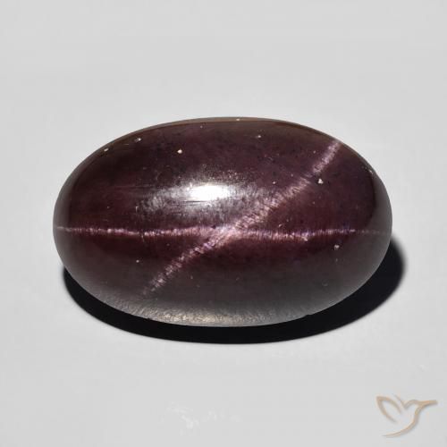 15.32ct Natural Vermelho escuro Granada Estrela, oval, Opaco