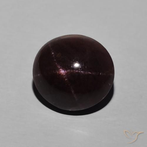Granada Estrela vermelho mogno Natural 6.29ct, oval, Opaco