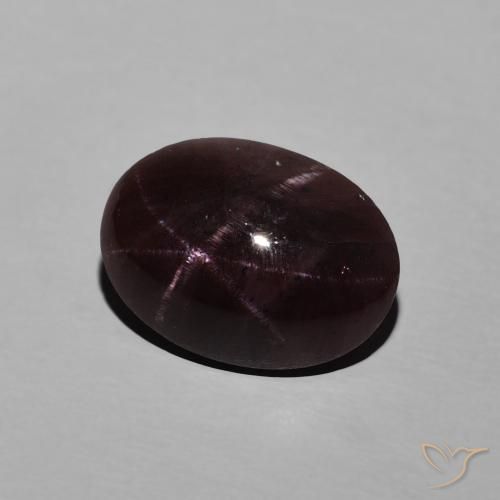 Granada Estrela Vermelho escuro Natural 6.07ct, oval, Opaco