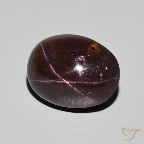 Granada Estrela Vermelho escuro Natural 7.28ct, oval, Opaco