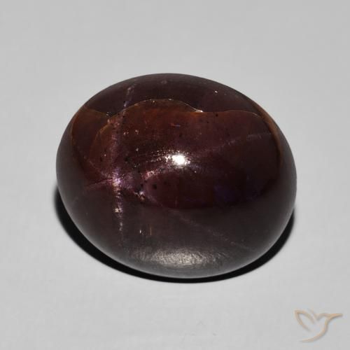 Granada Estrela vermelho mogno Natural 24.21ct, oval, Opaco
