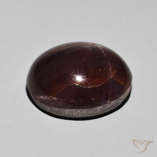 Granada Estrela vermelho mogno Natural 24.21ct, oval, Opaco