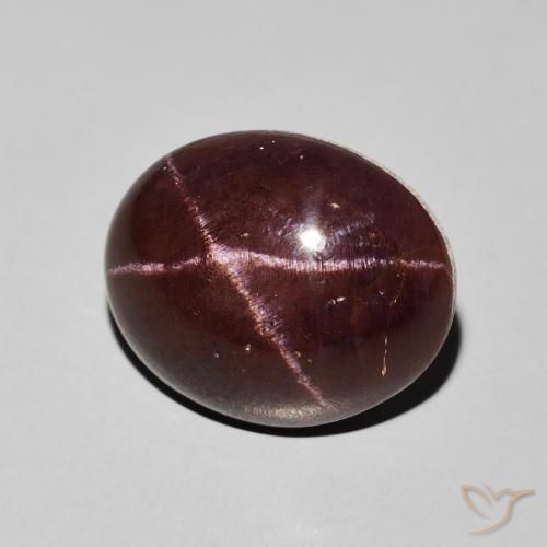 Granada Estrela vermelho mogno Natural 12.41ct, oval, Opaco