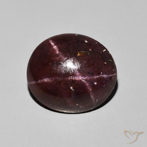 11.81ct Natural vermelho mogno Granada Estrela, oval, Opaco