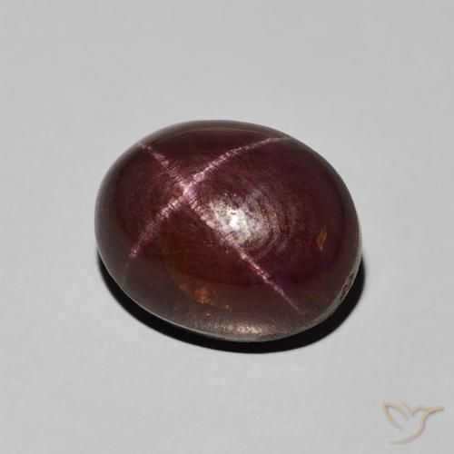 Granada Estrela vermelho mogno Natural 8.34ct, oval, Opaco