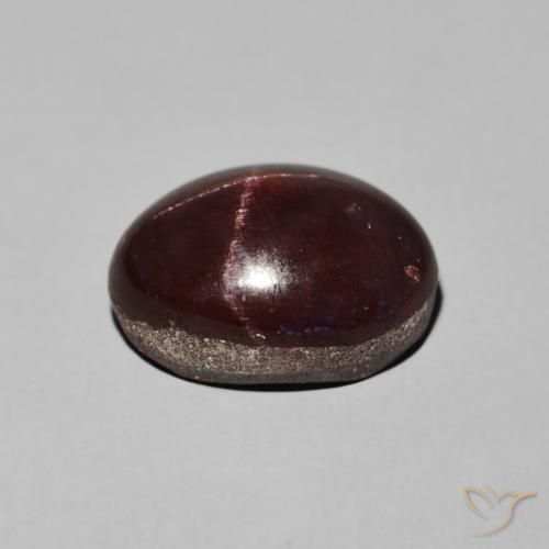 Granada Estrela Vermelho escuro Natural 11.30ct, oval, Opaco