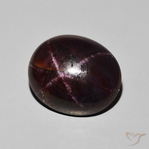 Granada Estrela Vermelho escuro Natural 16.21ct, oval, Opaco