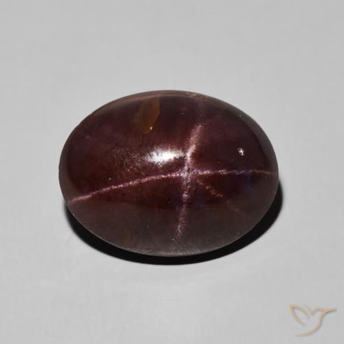 15.94ct Natural vermelho mogno Granada Estrela, oval, Opaco