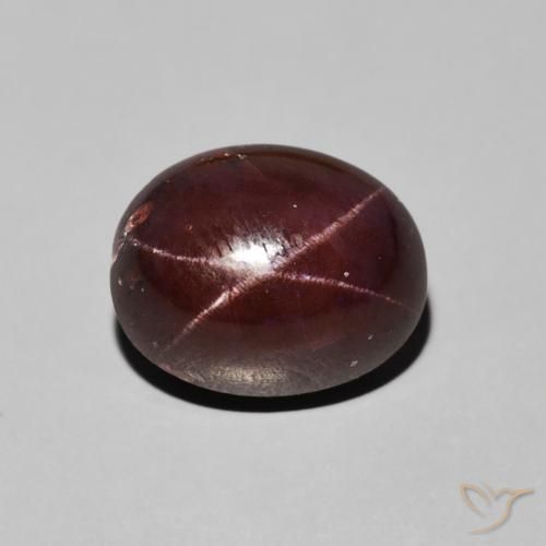 7.44ct Natural Vermelho escuro Granada Estrela, oval, Opaco