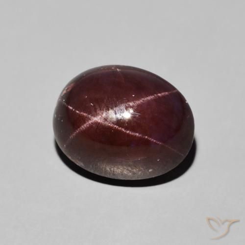 Granada Estrela Vermelho escuro Natural 7.44ct, oval, Opaco