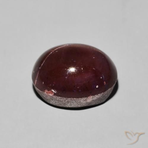 Granada Estrela Vermelho escuro Natural 7.44ct, oval, Opaco