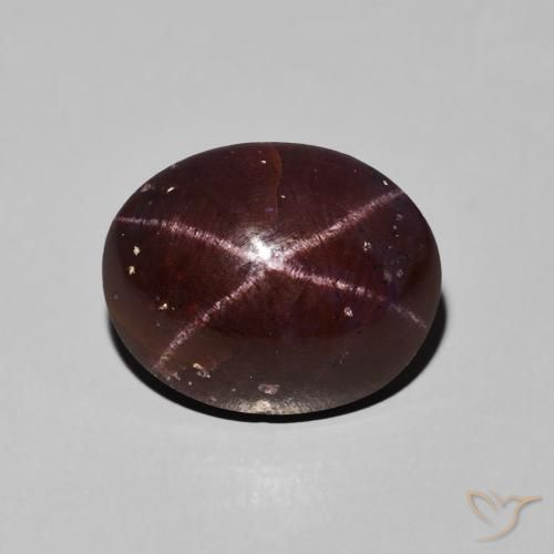 9.76ct Natural Vermelho escuro Granada Estrela, oval, Opaco