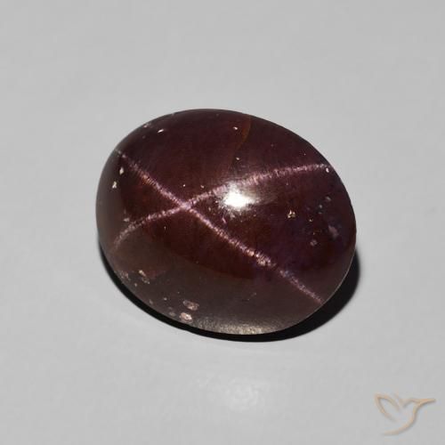 Granada Estrela Vermelho escuro Natural 9.76ct, oval, Opaco