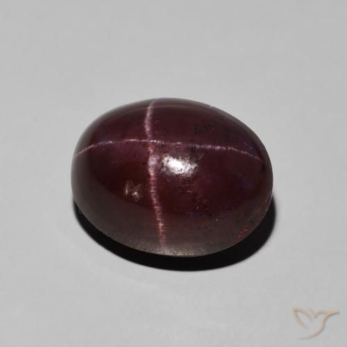 Granada Estrela Vermelho escuro Natural 10.57ct, oval, Opaco