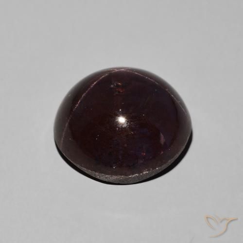 Granada Estrela vermelho mogno Natural 10.73ct, Redondo, Opaco