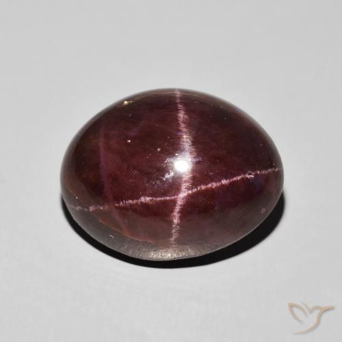 21.16ct Natural Vermelho escuro Granada Estrela, oval, Opaco