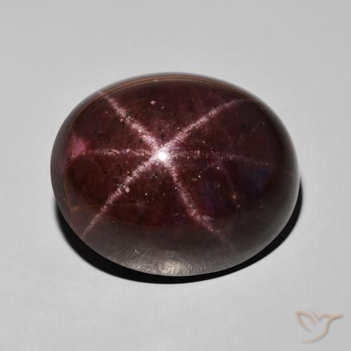 60.67ct Natural vermelho mogno Granada Estrela, oval, Opaco