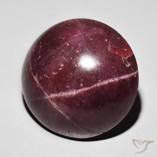 Granada Estrela vermelho mogno Natural 55.54ct, Redondo, Opaco