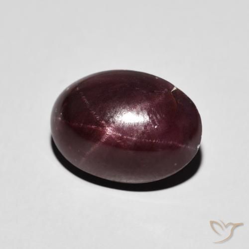 Granada Estrela vermelho mogno Natural 8.11ct, oval, Opaco