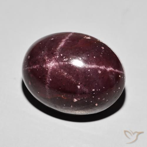 Granada Estrela vermelho mogno Natural 38.00ct, oval, Opaco