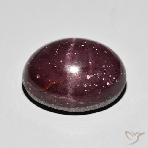 Granada Estrela vermelho mogno Natural 38.00ct, oval, Opaco