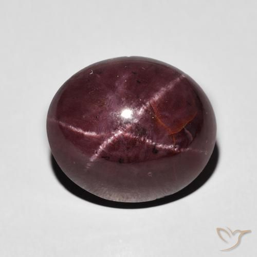 7.95ct Natural Vermelho escuro Granada Estrela, oval, Opaco