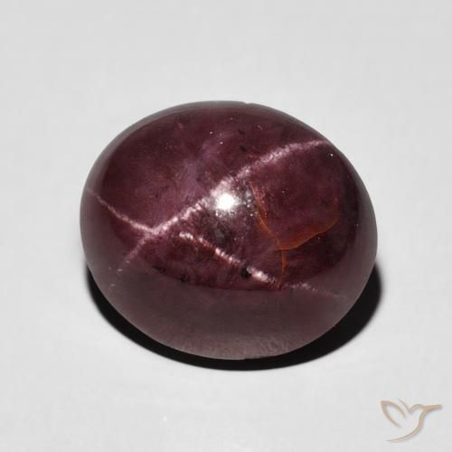 Granada Estrela Vermelho escuro Natural 7.95ct, oval, Opaco