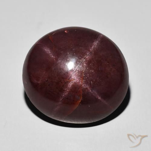 29.61ct Natural vermelho mogno Granada Estrela, oval, Opaco