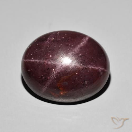 36.82ct Natural vermelho mogno Granada Estrela, oval, Opaco