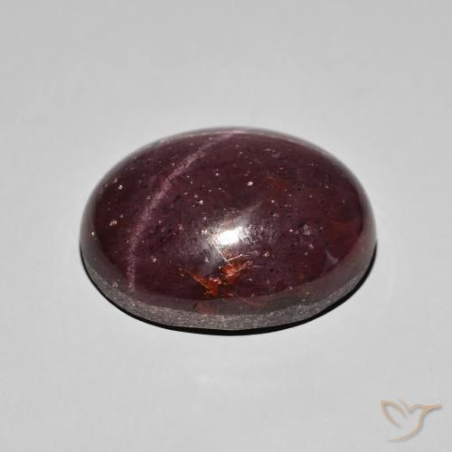 Granada Estrela vermelho mogno Natural 36.82ct, oval, Opaco