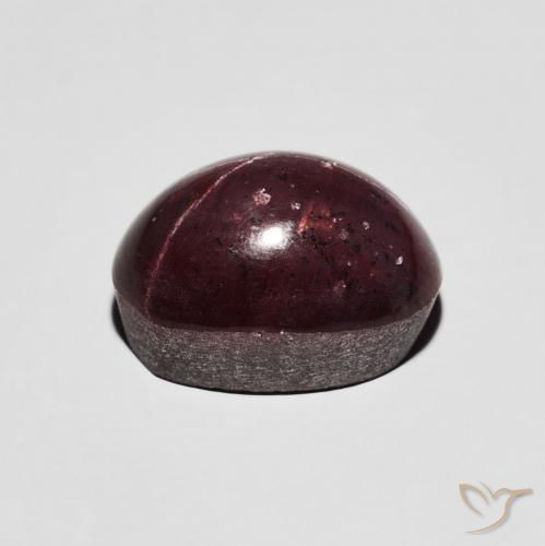 Granada Estrela Vermelho escuro Natural 7.19ct, oval, Opaco